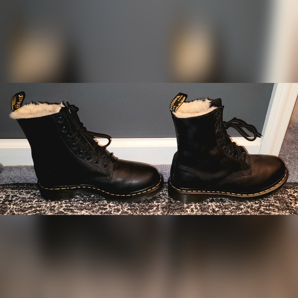 Dr. Martens 1460 Serena Faux-Fur Lined Boots (NWOB) - Picture 7 of 9